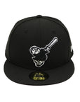 Newera 59Fifty San Diego Padres Swinging Friar Black Fitted Hat