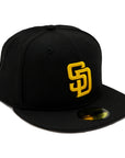 NewEra 59Fifty San Diego Padres Black Fitted Hat