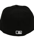 NewEra 59Fifty San Diego Padres Black with White Stroke Logo Fitted Hat