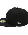 NewEra 59Fifty San Diego Padres Black with White Stroke Logo Fitted Hat