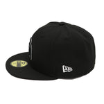 NewEra 59Fifty San Diego Padres Black with White Stroke Logo Fitted Hat
