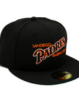 New Era 59Fifty San Diego Padres Vintage Script Orange/Black Fitted Hat