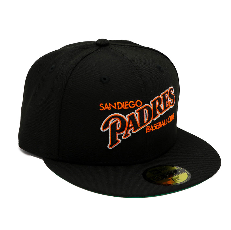 New Era 59Fifty San Diego Padres Vintage Script Orange/Black Fitted Hat