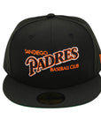 New Era 59Fifty San Diego Padres Vintage Script Orange/Black Fitted Hat