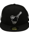 NewEra 59Fifty San Diego Padres Swinging Friar Petco Park Black Fitted Hat