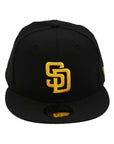 NewEra 59Fifty San Diego Padres Black Fitted Hat