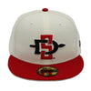 NewEra 59Fifty SDSU Aztecs Chrome/Red Fitted Hat