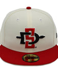 NewEra 59Fifty SDSU Aztecs Chrome/Red Fitted Hat