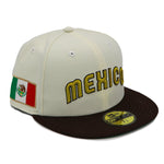 Mexico New Era 59Fifty WBC 2-Tone Stone/Brown Fitted Hat