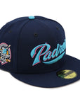 NewEra 59Fifty San Diego Padres Navy/Ultra Blue Script Fitted Hat