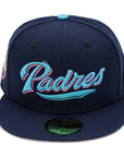 NewEra 59Fifty San Diego Padres Navy/Ultra Blue Script Fitted Hat