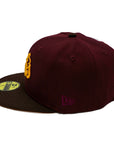 NewEra 59Fifty Chicago Cub Script 2-Tone Maroon/Brown Fitted Hat