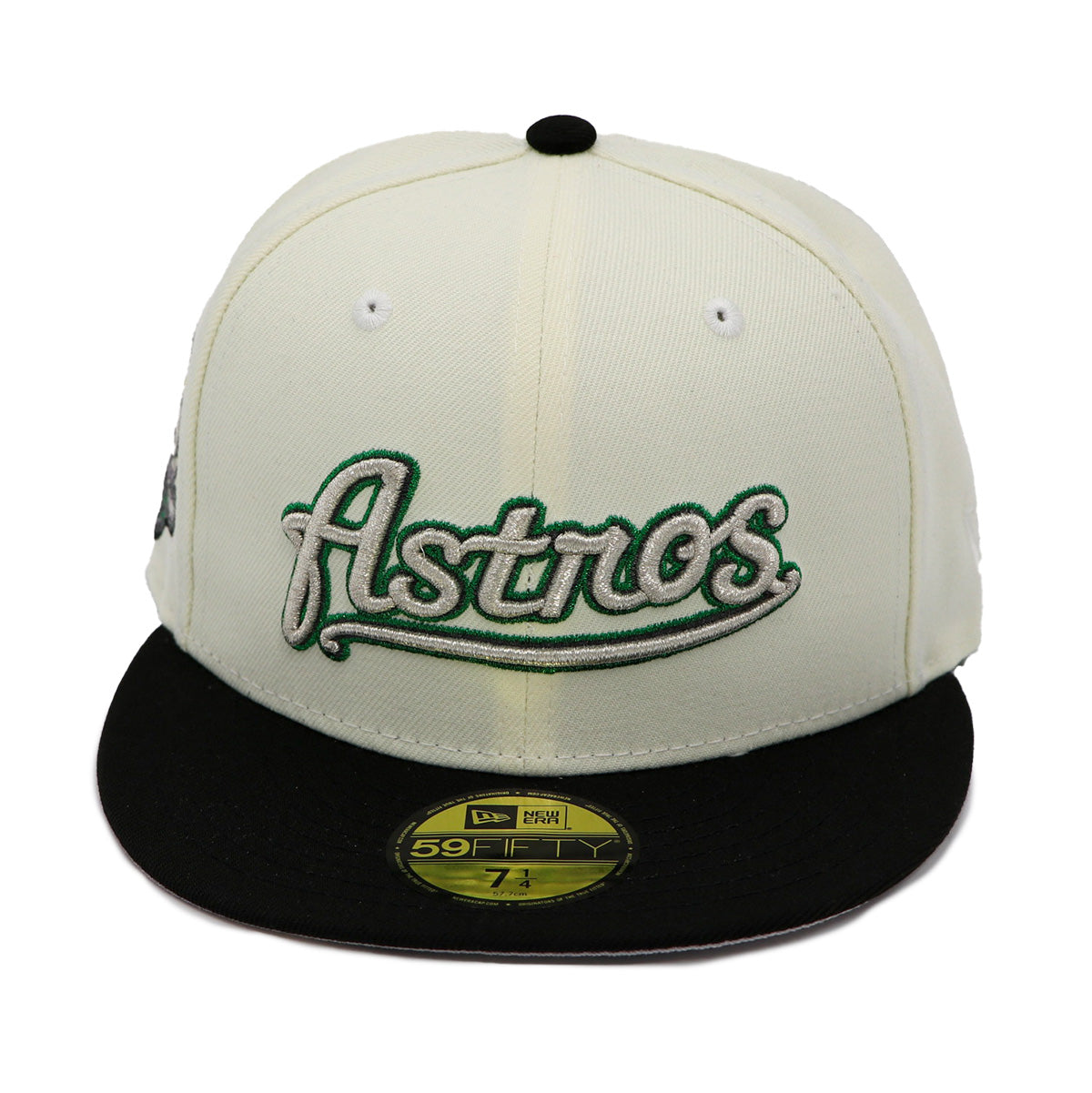 Men's New Era Stone/Black Houston Astros Chrome 59FIFTY Fitted Hat