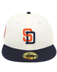 New Era 59FIFTY San Diego Padres Chrome/Navy Fitted Hat