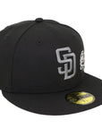 San Diego Padres Black/Gray Rose 59FIFTY Fitted Hat
