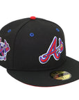 Atlanta Braves Black/Red 59FIFTY Fitted Hat