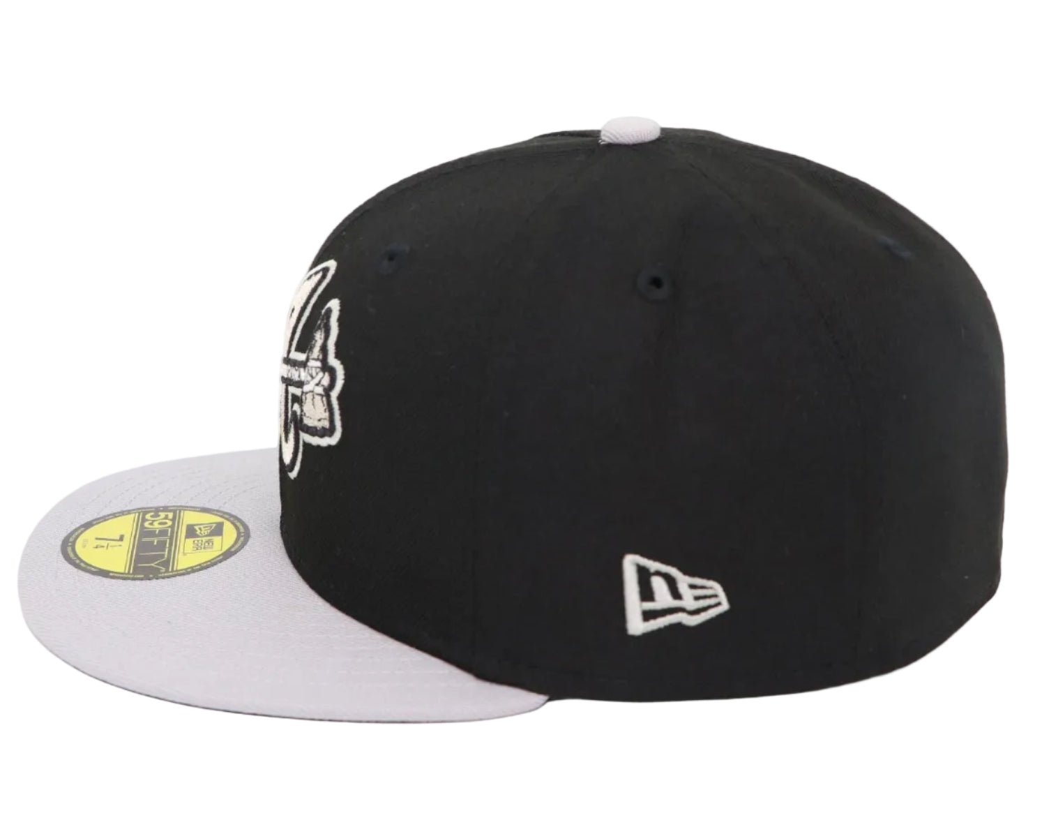 Atlanta Braves Black/Gray 1876 59FIFTY Fitted Hat