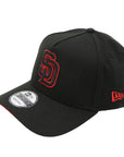 9FORTY San Diego Padres Black & Red Tonal Logo Snapback Cap
