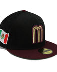 Mexico New Era 59Fifty 2-Tone Corduroy Black/ Maroon Fitted Hat