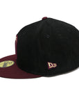 Mexico New Era 59Fifty 2-Tone Corduroy Black/ Maroon Fitted Hat