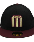 Mexico New Era 59Fifty 2-Tone Corduroy Black/ Maroon Fitted Hat