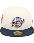 59FIFTY Padres Cream Navy Fitted Cap