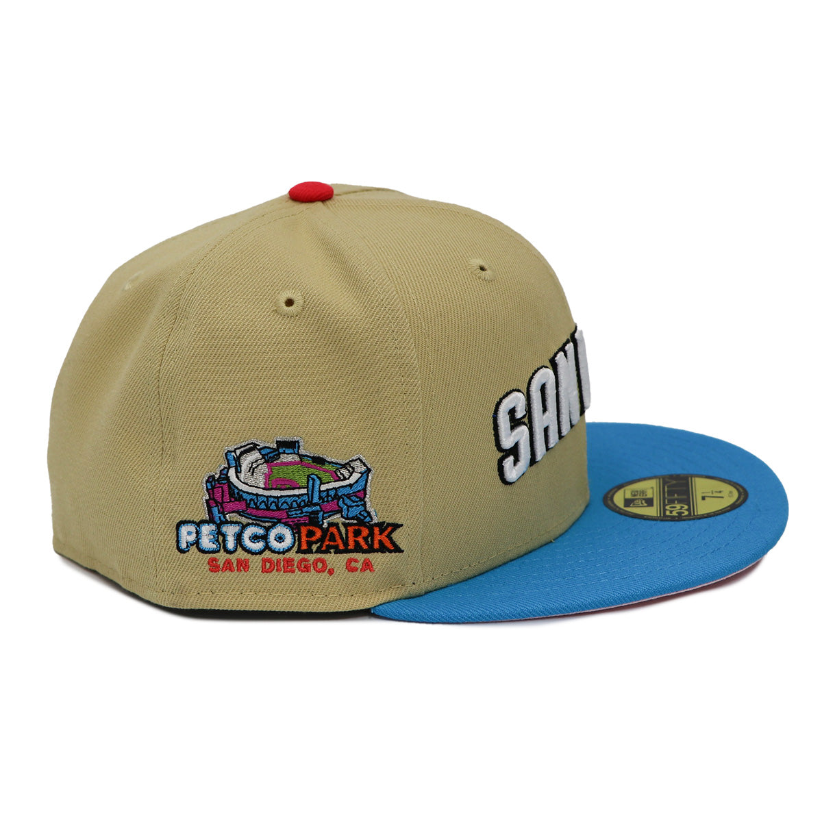 New Era x Billion Creation 59FIFTY San Diego Padres Petco Gradient Fitted Hat Vegas Gold Navy Blue