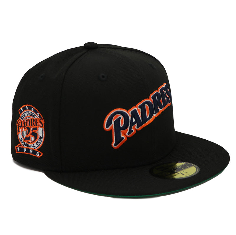NewEra 59Fifty Padres Script 25 Ann Black Fitted Hat