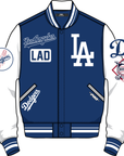 LA Dodgers Wool Varsity Jacket  - BLUE/WH