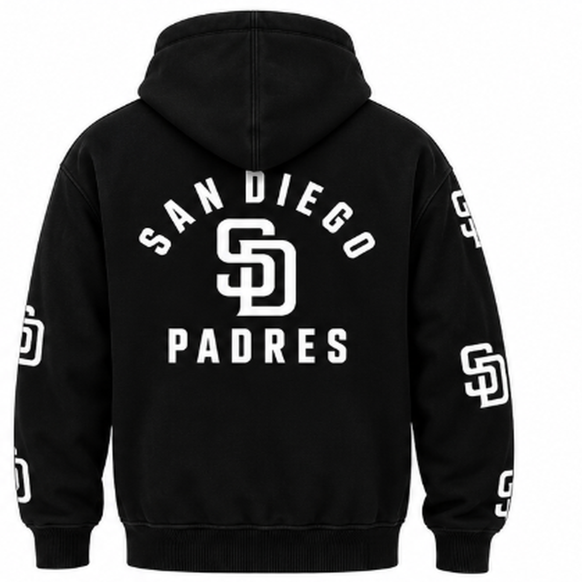 San Diego Padres All Pro Men's Drop Shoulder Full Zip Hoodie