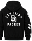 San Diego Padres All Pro Men's Drop Shoulder Full Zip Hoodie