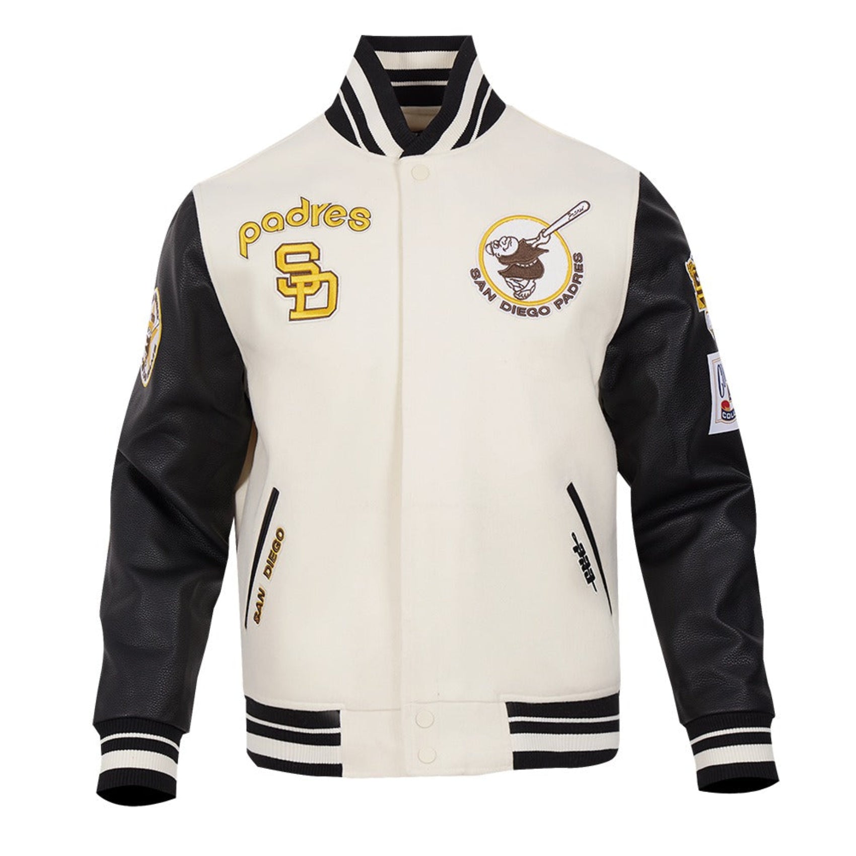 MLB San Diego Padres Retro Classic Men's Rib Wool Varsity Jacket