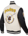 MLB San Diego Padres Retro Classic Men's Rib Wool Varsity Jacket