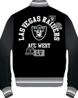 LVegas Raiders WoolVrsity Jckt FOR6410384 - BLK/GREY