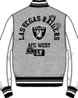 LVegas Raiders WoolVrsity Jckt FOR6410384 - GREY/WHT