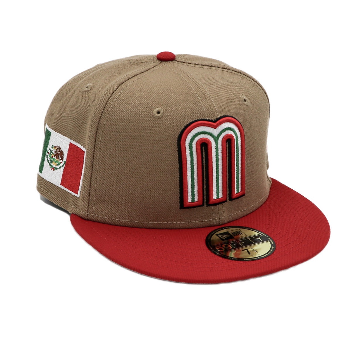 MEXICO HAT BROWN/RED - Tan/Red