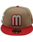 MEXICO HAT BROWN/RED - Tan/Red