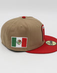 MEXICO HAT BROWN/RED - Tan/Red