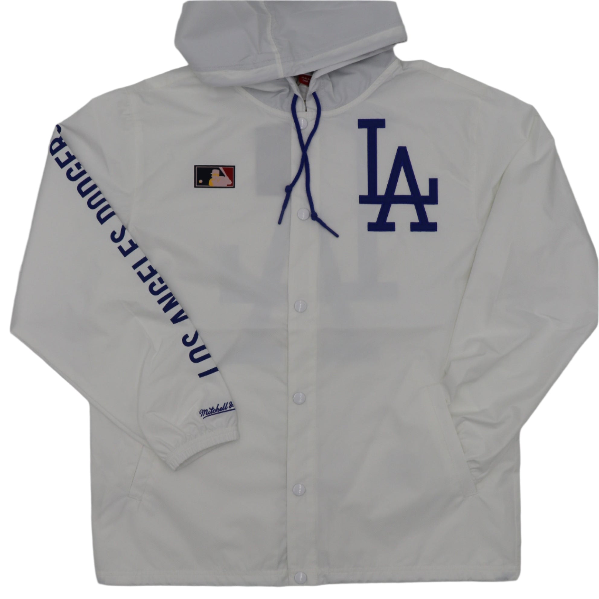 Mitchell & Ness Los Angeles Dodgers ジャケッ Mitchell and Ness MLB Los Angeles Dodgers Hooded Coaches Jacket