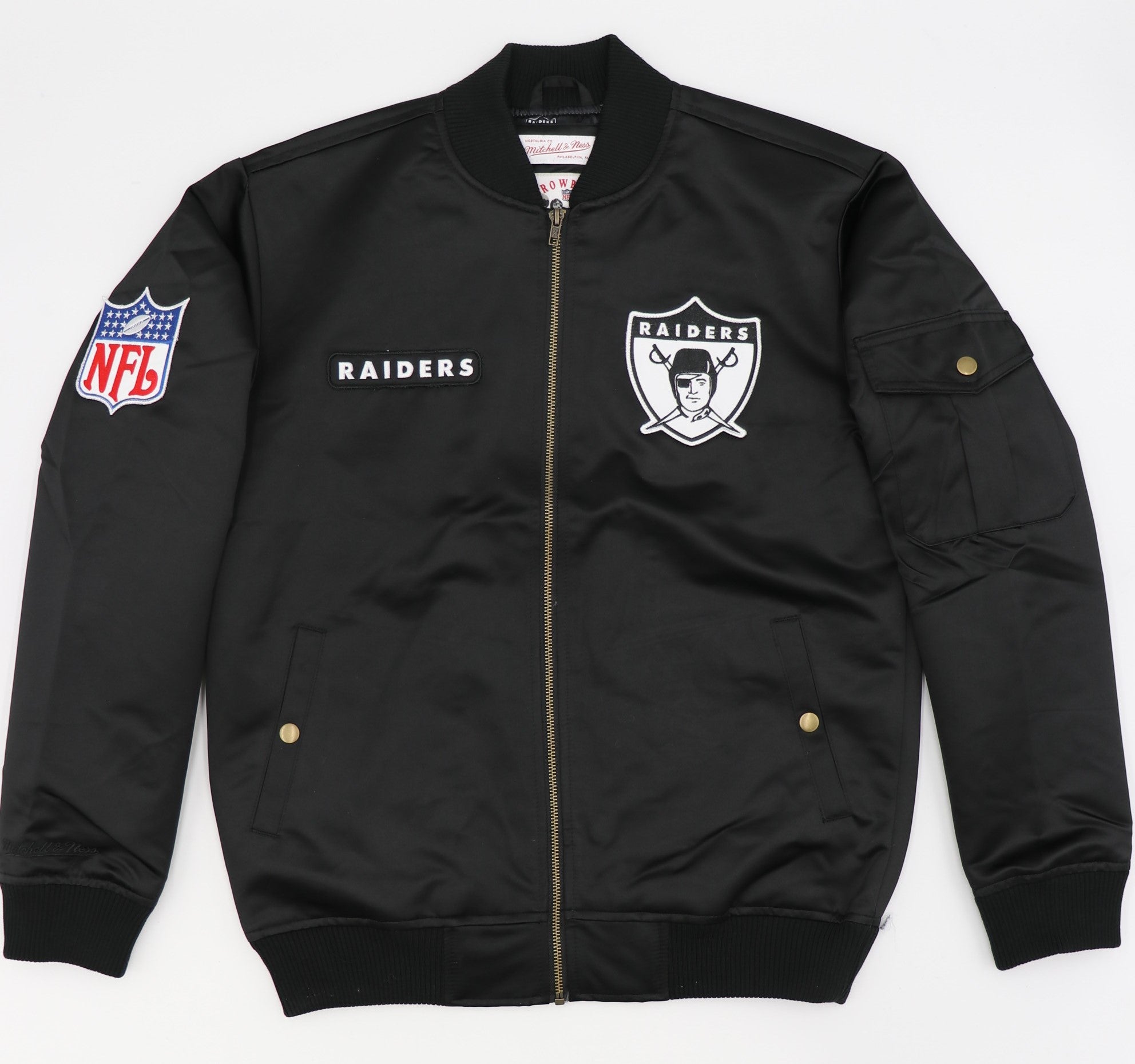 Raiders Satin Bomber Jacket NFL