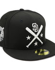 SD Padres 40aniv SidePtch Blk Grey UnderBrim 70811350