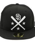 SD Padres 40aniv SidePtch Blk Grey UnderBrim 70811350