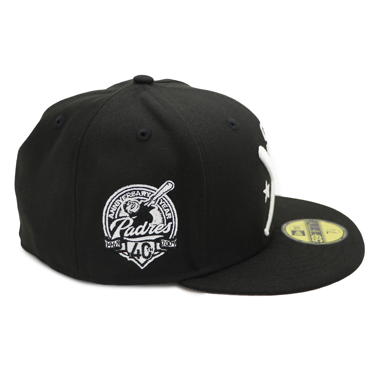 SD Padres 40aniv SidePtch Blk Grey UnderBrim 70811350