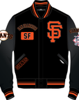 SF Giants Wool Varsity Jacket LSG6314620 - BLK/OR