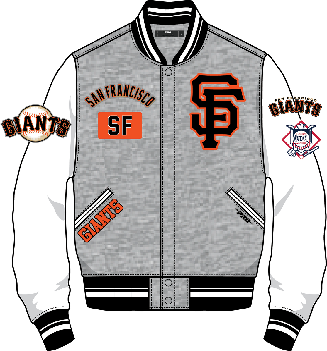 SF Giants Wool Varsity Jacket LSG6314620 - HGREY