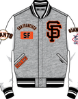 SF Giants Wool Varsity Jacket LSG6314620 - HGREY