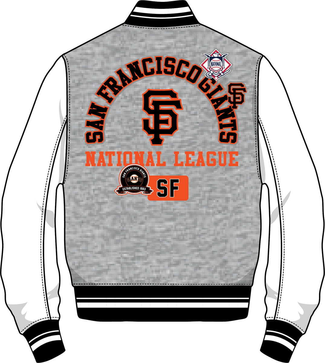 SF Giants Wool Varsity Jacket LSG6314620 - HGREY