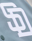 San Diego Padres Gray/Silver Thunderstorm Lightweight Satin Full-Snap Jacket
