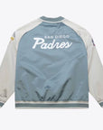 San Diego Padres Gray/Silver Thunderstorm Lightweight Satin Full-Snap Jacket