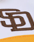 Mitcheal&AndNess Spring26 San Diego Padres Retro Pullover Hoodie – Brown & Gold